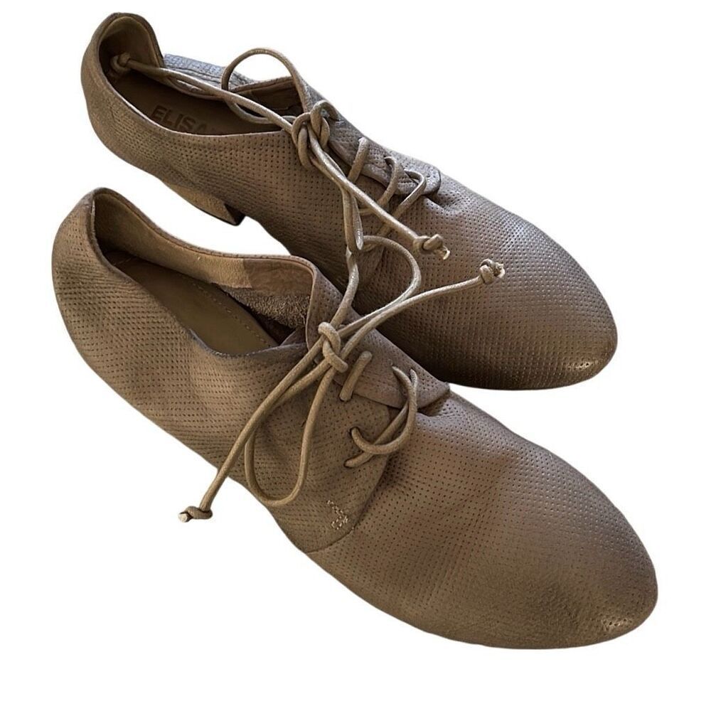 Elisa Nero Womens Lace Up Low Top Heeled Boots‎ Brown Size 38 NWOT